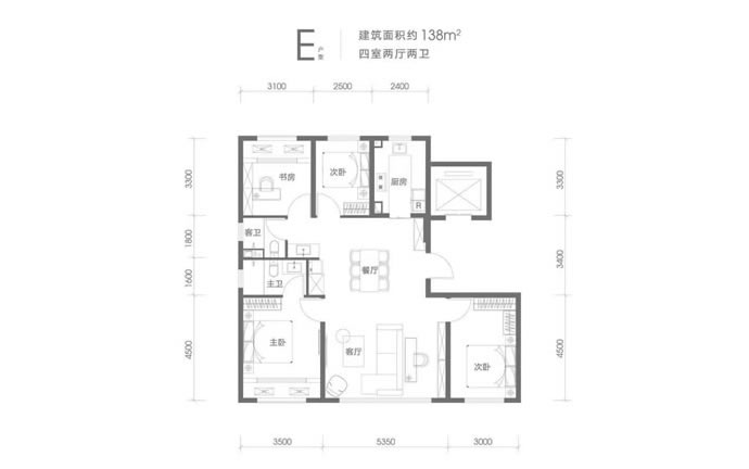 长安悦玺四室两厅两卫