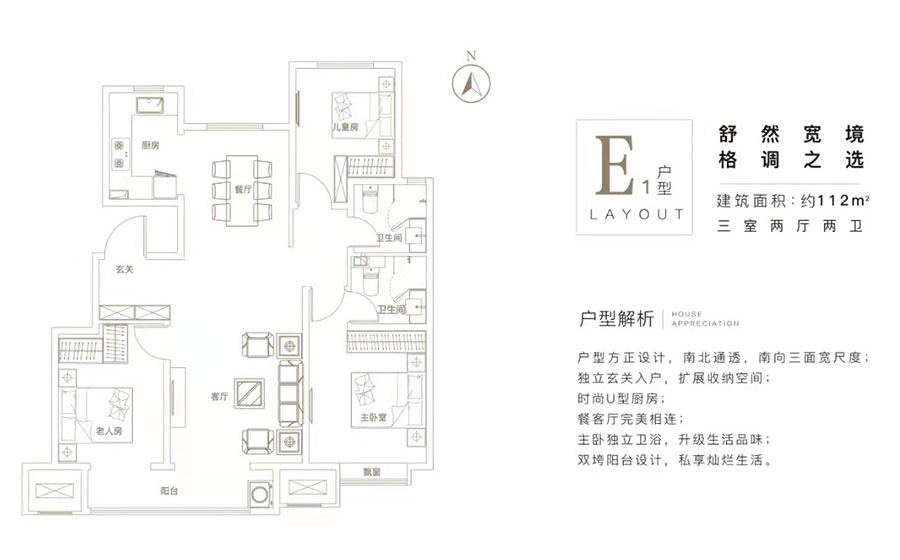 隆基泰和观棠上境E1户型