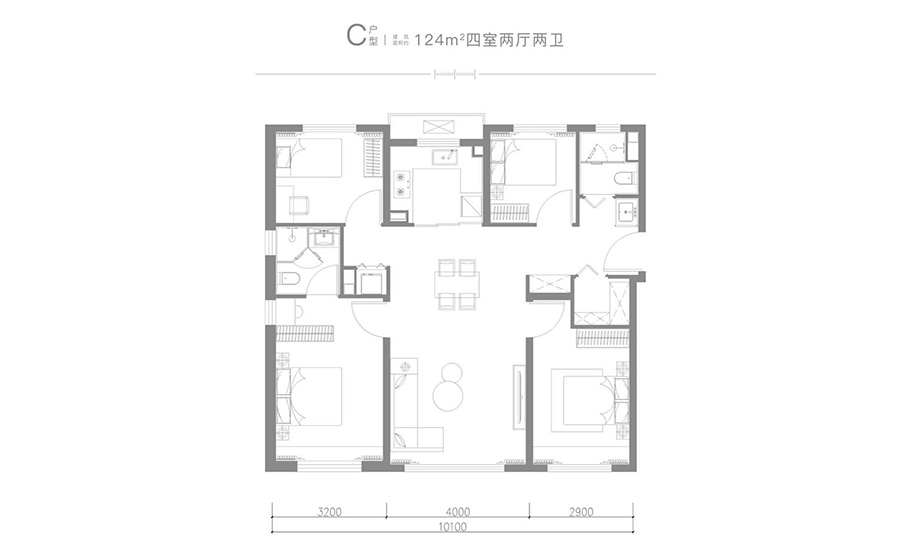 华曦府4室2厅2卫