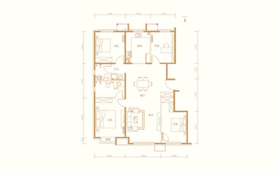 建邦顺颐府4室2厅2卫