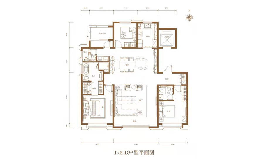 绿地海珀云翡3室2厅3卫