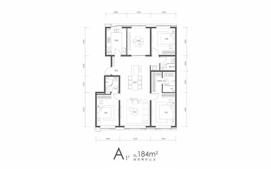 学府壹号院4室2厅3卫