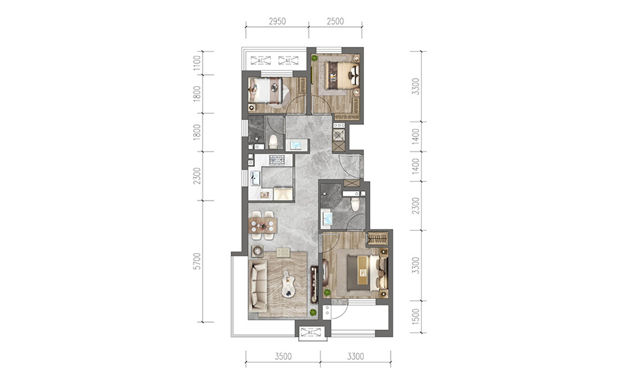 中建京西印玥3室2厅2卫